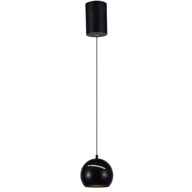 foto del prodotto v tac vt 7797 lampadario led 8.5w a sospensione forma campana in metallo nero accensione touch d12cm regolabile 3000k 8001