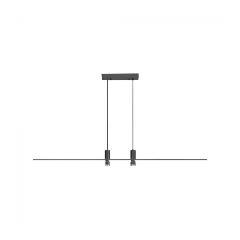 foto del prodotto v tac vt 7827 lampadario led 19w rettangolare a sospensione 19w dal design moderno 80115cm colore nero 4000k 10060