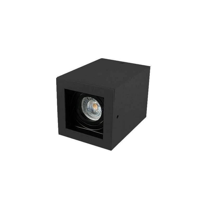 foto del prodotto v tac vt 797 portafaretto orientabile quadrato nero da soffitto per lampade gu10 e gu5.3 sku 3631