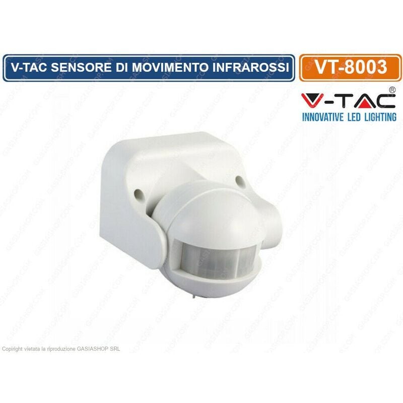 foto del prodotto v tac vt 8003 sensore di movimento a infrarossi per lampade led sku 4967