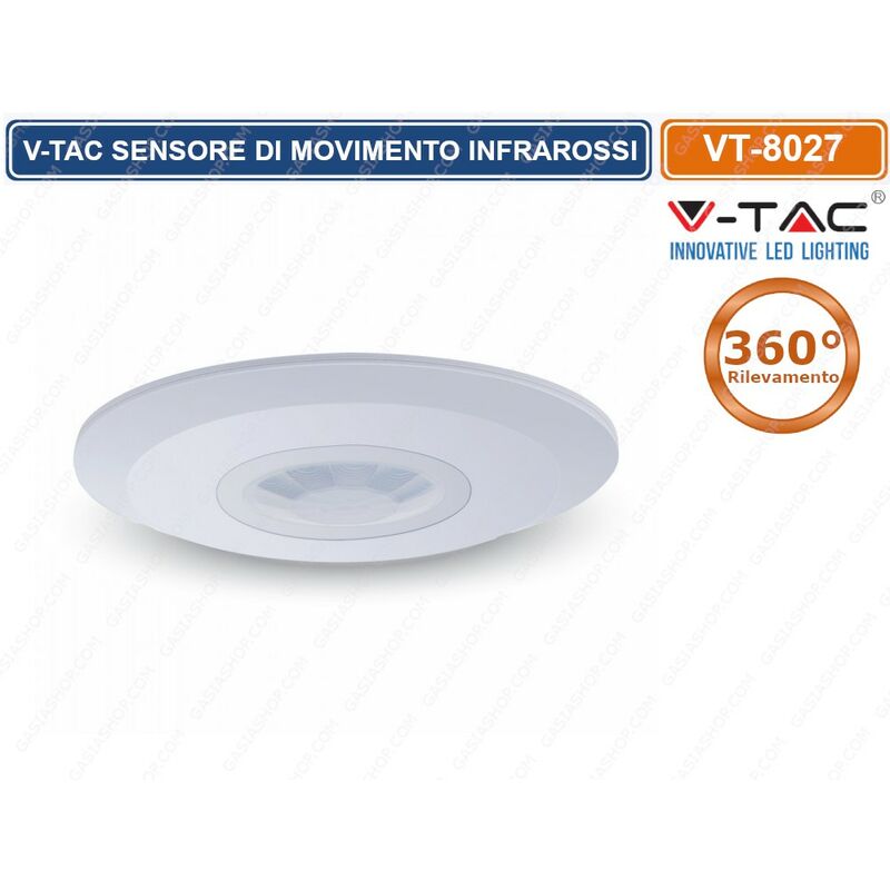 foto del prodotto v-tac - vt-8027 sensore di movimento a infrarossi per lampade led - sku 5086