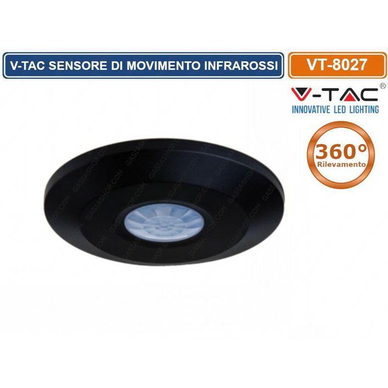 foto del prodotto v-tac - vt-8027 sensore di movimento a infrarossi per lampade led - sku 5087