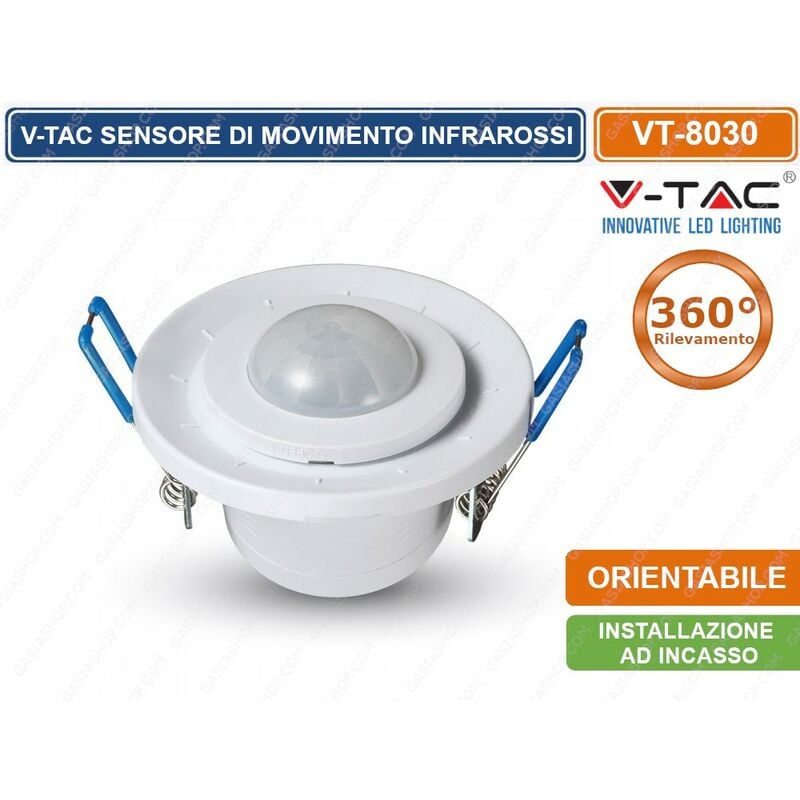 foto del prodotto v tac vt 8030 sensore di movimento a infrarossi per lampade led sku 5091