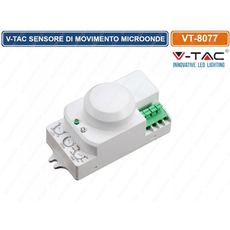 foto del prodotto v tac vt 8077 sensore di movimento a microonde per lampade led sku 1446