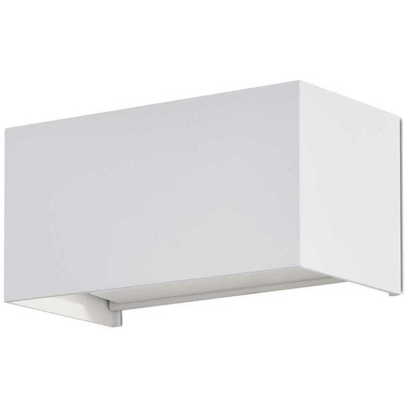 foto del prodotto v tac vt 8125 lampada led da parete 24w bianco satinato in alluminio luce soffusa 110 rettangolare da esterno ip65 luce bianco naturale 4000k sku
