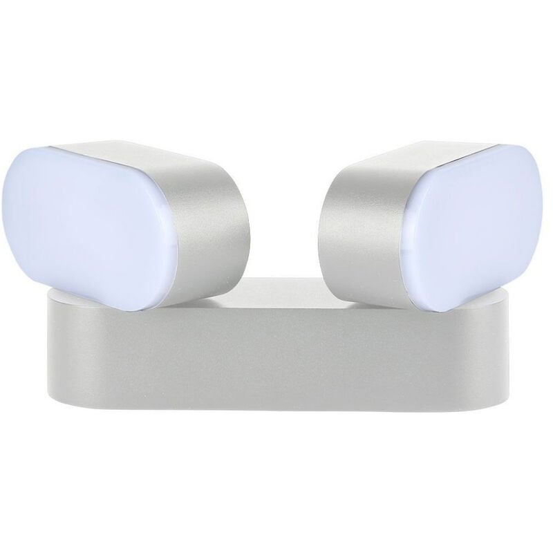 foto del prodotto v tac vt 814 lampada led 12w da parete 120lm w ovale con doppia testa orientabile luce bianco caldo 3000k ip65 sku 218292