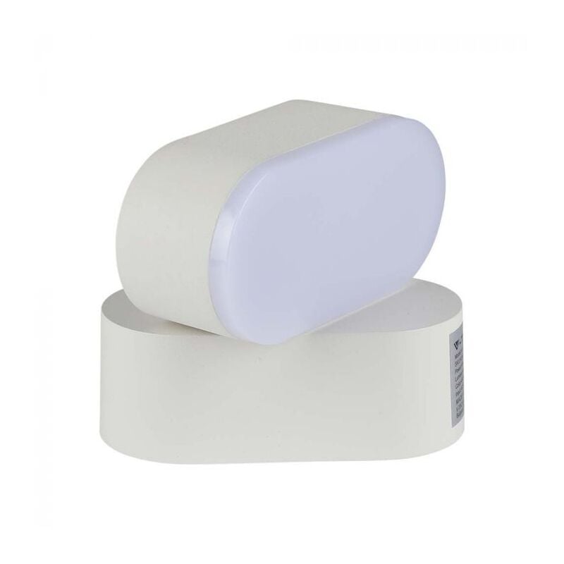foto del prodotto v tac vt 816 lampada led 5w da parete 110lm w corpo bianco testa ruotabile applique da muro luce 3000k ip65 218286