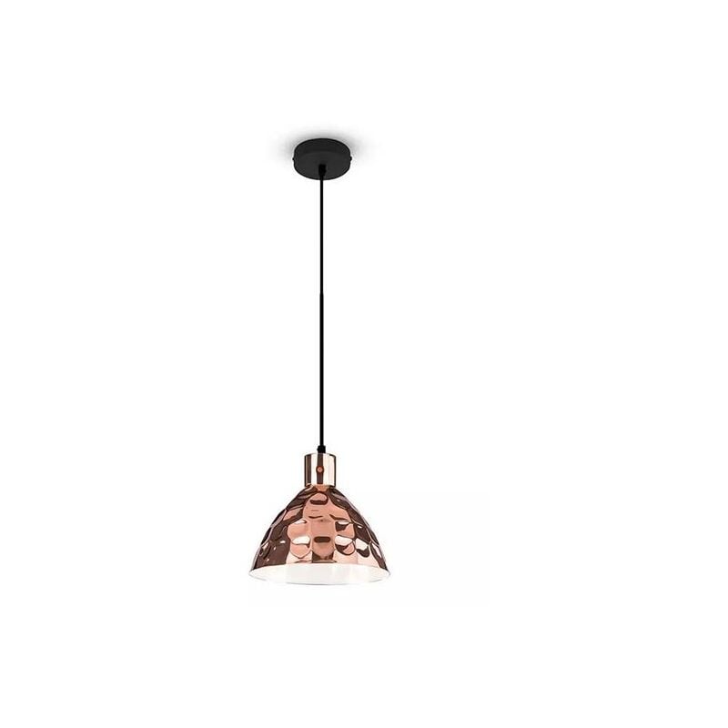 foto del prodotto v tac vt 8300 lampadario portalampada 1mt e27 moderno in metallo cromato a specchio oro rosa 300mm sku 3710