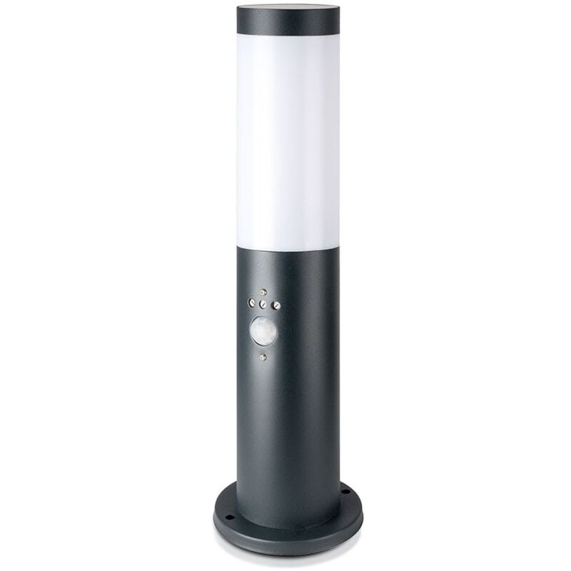 foto del prodotto v tac vt 838 piantana led giardino 45cm con portalampada e27 e sensore di movimento in acciaio inossidabile ip44 8965
