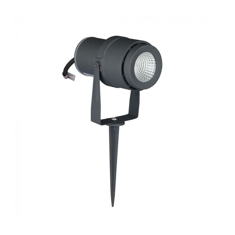 foto del prodotto v tac vt 857 picchetto giardino led cob 12w luce verde orientabile corpo grigio ip65 sku 7552
