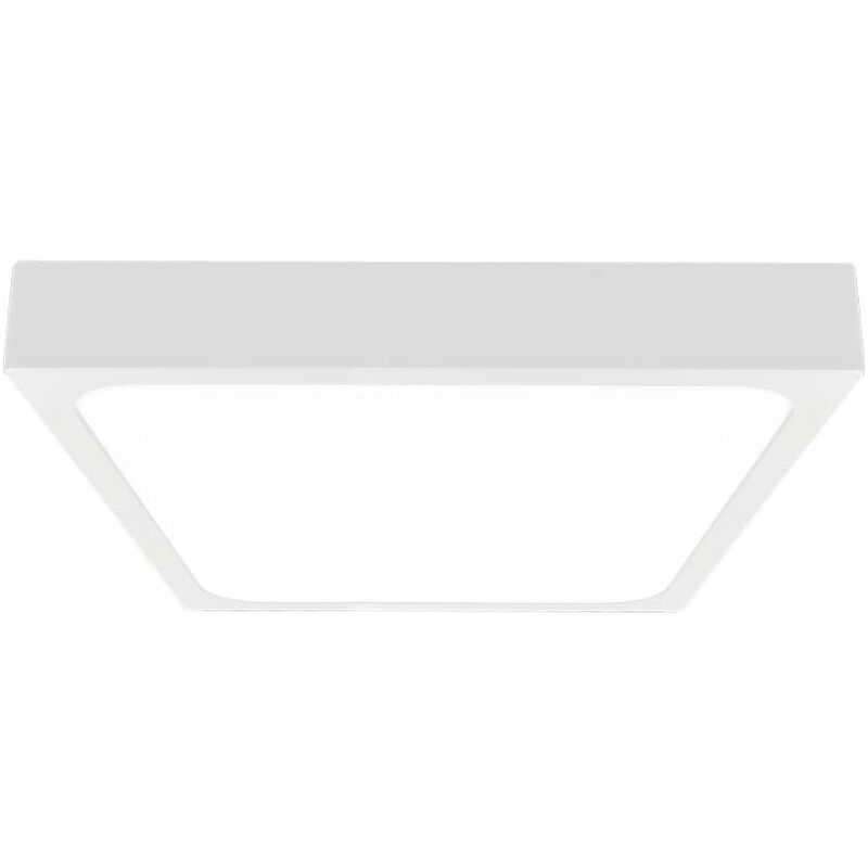 foto del prodotto v tac vt 8630w sq plafoniera led 30w ip44 quadrata bianca 360 design moderno 6500k colore bianco sku 7632