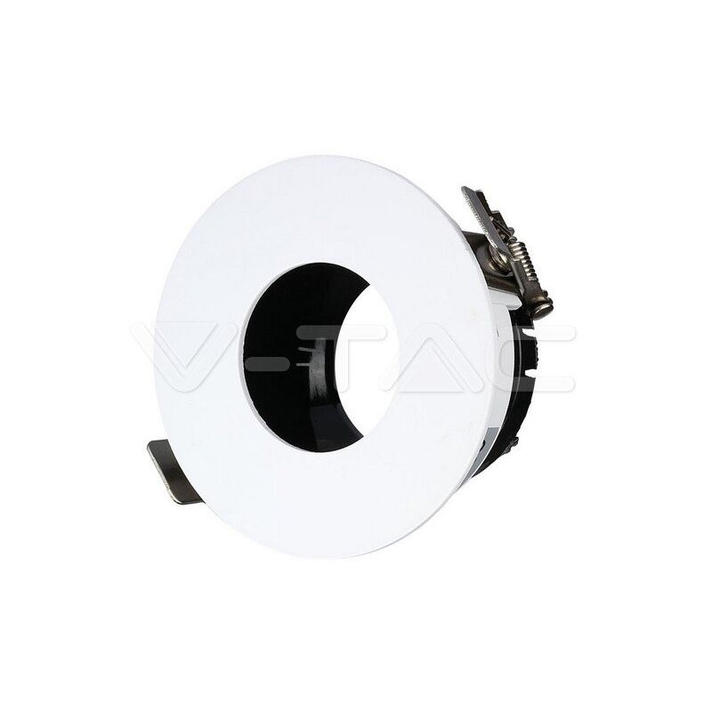 foto del prodotto v tac vt 873 3157 portafaretto led da incasso orientabile rotondo gu10 colore bianco con interno nero