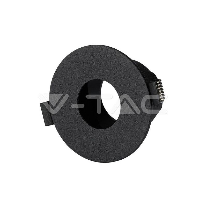 foto del prodotto v tac vt 873 8595 portafaretto led da incasso orientabile rotondo gu10 colore nero con interno nero
