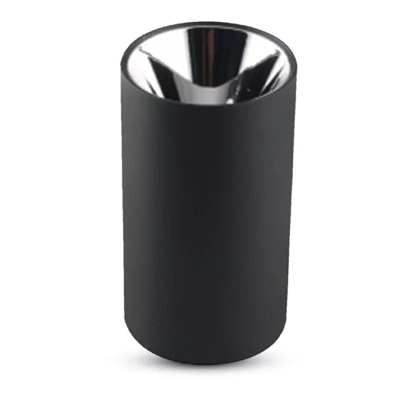 foto del prodotto v tac vt 882 8998 portafaretto led montaggio a superficie rotondo gu10 corpo nero e riflettore cromo