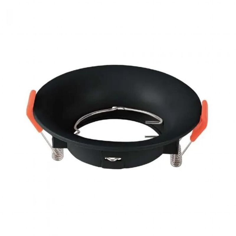 foto del prodotto v tac vt 920 b portafaretto led da incasso rotondo faretto gu10 colore nero in policarbonato sku 6633