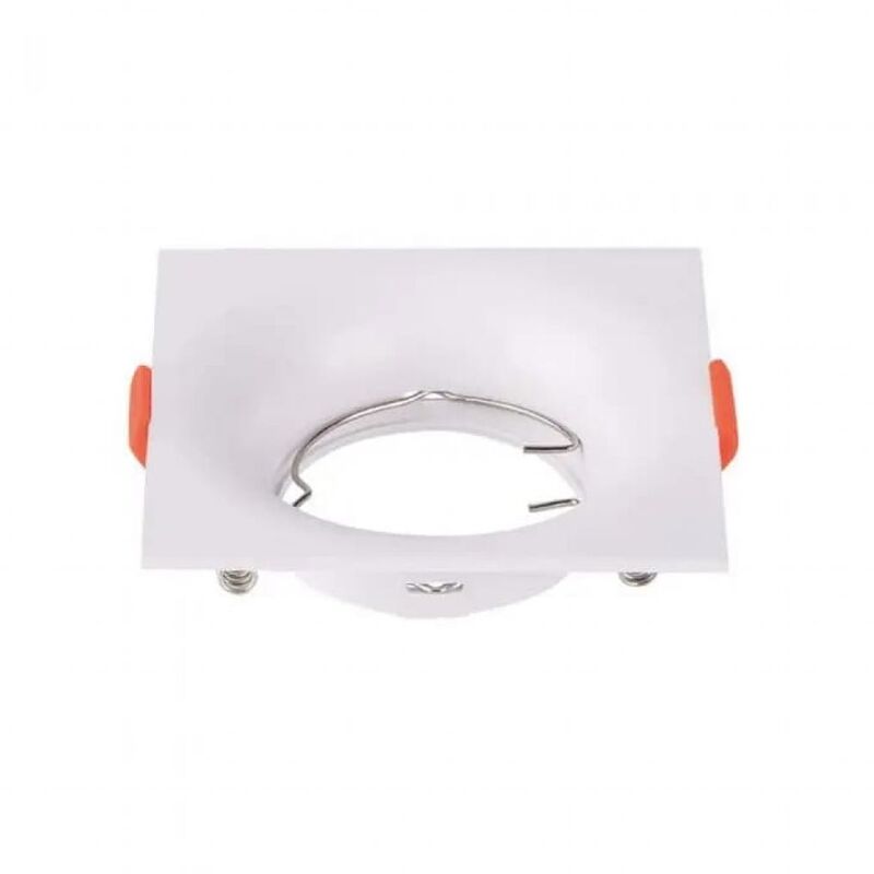 foto del prodotto v tac vt 921 w portafaretto led da incasso quadrato faretto gu10 colore bianco in policarbonato sku 6634