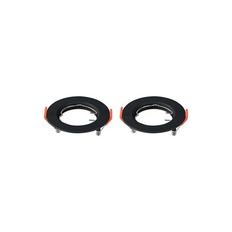 foto del prodotto v tac vt 929 portafaretto da incasso rotondo policarbonato nero box 2pcs per lampadine gu10 gu5.3 sku 6641