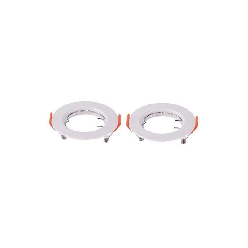 foto del prodotto v tac vt 929 portafaretto led da incasso rotondo policarbonato bianco box 2pcs per lampadine gu10 gu5.3 sku 6640