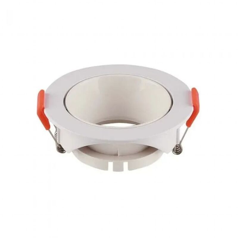 foto del prodotto v tac vt 931 portafaretto led da incasso rotondo faretto gu10 colore bianco in policarbonato sku 6636