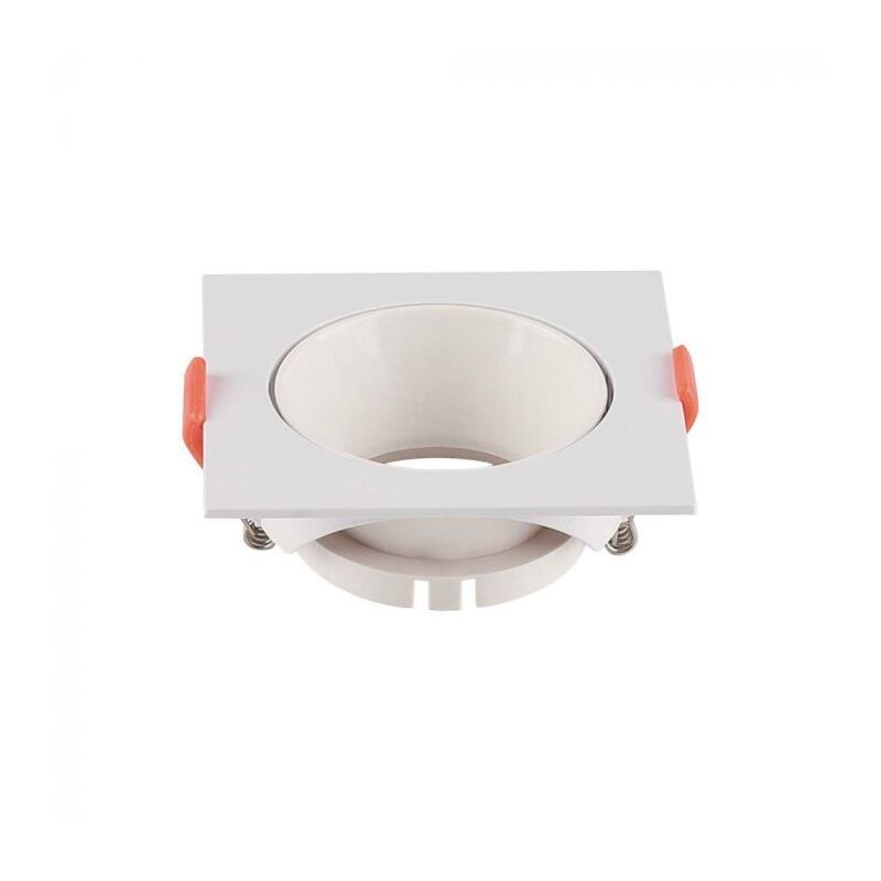 foto del prodotto v tac vt 932 portafaretto led gu10 da incasso quadrato corpo e riflettore bianco sku 6650