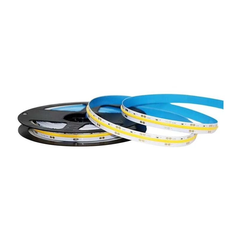foto del prodotto v tac vt cob 280 striscia led cob monocolore 10w m 24v bobina da 5 metri sku 2652 2653 2654 colore luce bianco freddo