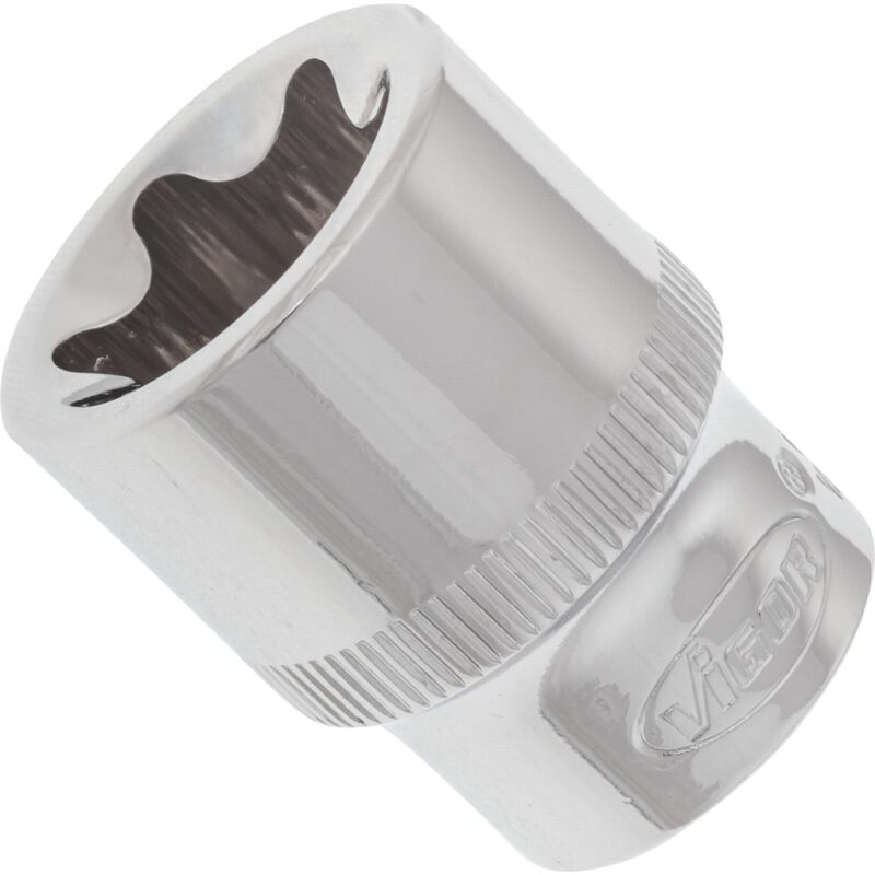 foto del prodotto v2729n inserto per chiave a bussola torx, larghezza chiave e20, attacco quadrato da 3 8 , profilo e, lunghezza 28 mm, strumento per lavori di