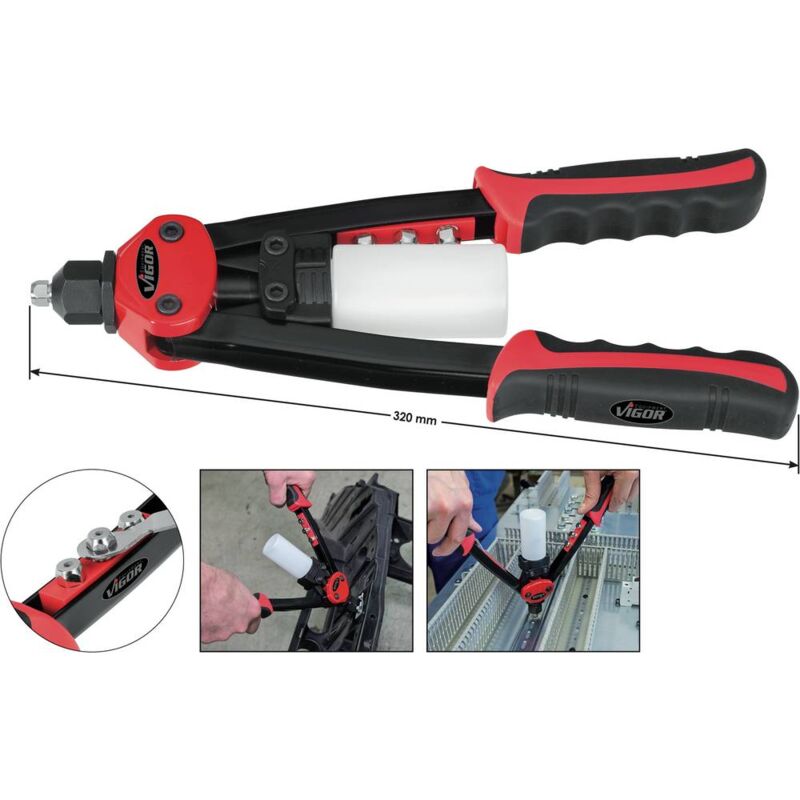 foto del prodotto v2788 rivettatrice 320 mm 1 pz. vigor