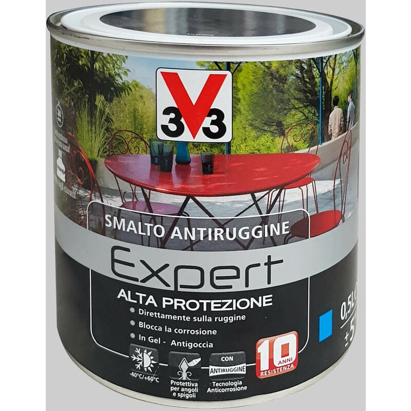 foto del prodotto v33 108533 alluminio micaceo smalto alta protezione expert antiruggine speciale ferro 500ml.