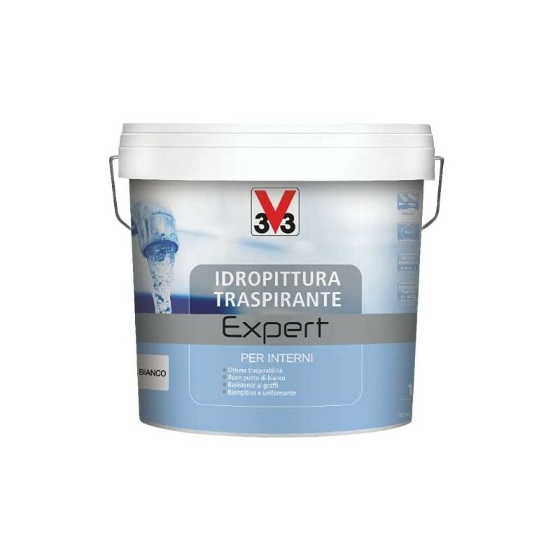 foto del prodotto v33 idropittura expert traspirante 10l bianca