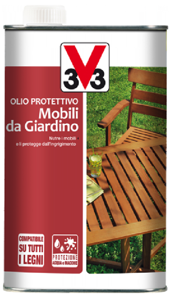 foto del prodotto v33 olio protettivo per mobili da giardino 1 litro teck miele opaco