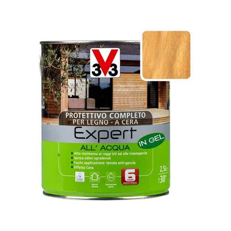 foto del prodotto v33 protettivo completo all acqua 2,5 lt noce chiaro
