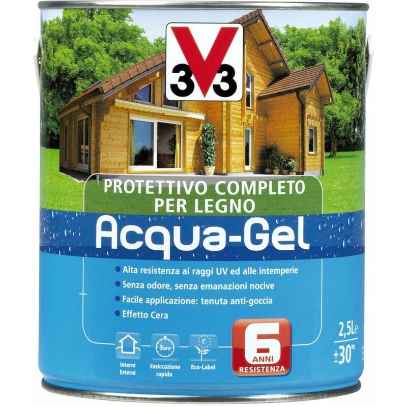 foto del prodotto v33 protettivo completo legno acqua noce chiaro 2,5 l
