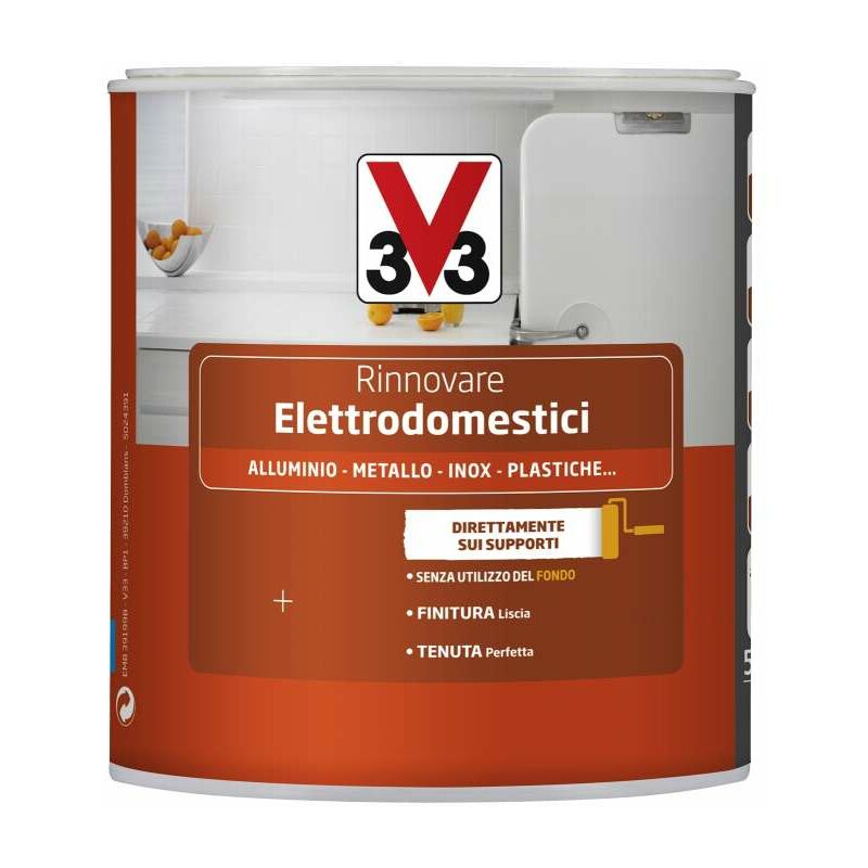 foto del prodotto v33 smalto elettrodomestici bianco 500 ml