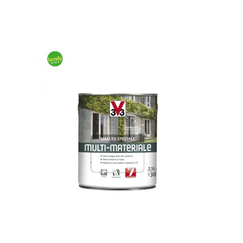 foto del prodotto v33 smalto multimateriale 4 in 1 lt 2,50 bianco