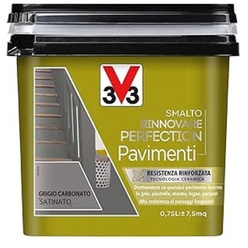 foto del prodotto v33 smalto per pavimenti lt.0,75 grigio carbonato satinato