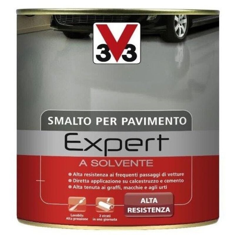 foto del prodotto v33 smalto per pavimento alta resistenza lt 0,50 rosso mattone