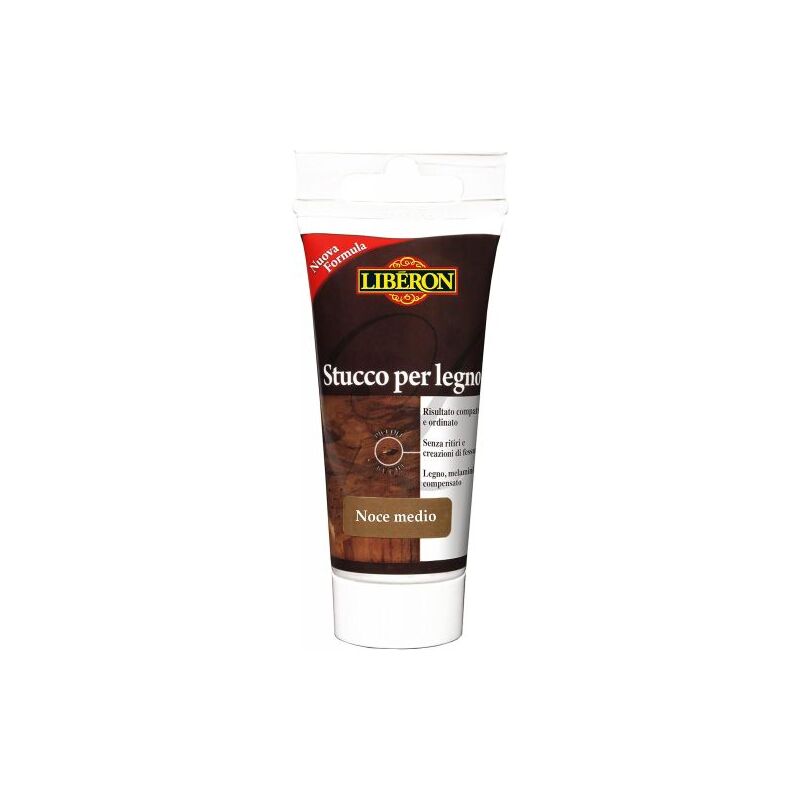 foto del prodotto v33 stucco liberon per legno all acqua colore noce medio confezione 50 gr 02120