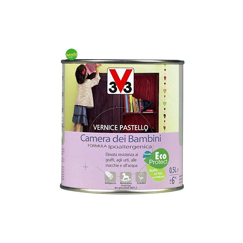 foto del prodotto v33 vernice per legno pastello lt 0,50 meraviglioso