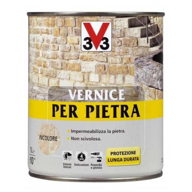 foto del prodotto v33 vernice per pietre incolore lt.1
