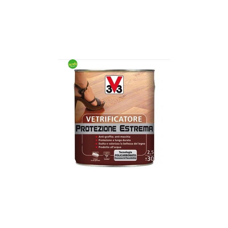 foto del prodotto v33 vetrificatore per parquet protezione estrema 2,5 lt aspetto brillante