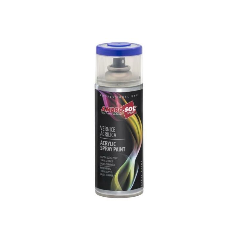 foto del prodotto v4006027 smalto acrilico multiuso, vernice brillante per interni ed esterni, adatto per qualsiasi tipo di materiale, bomboletta spray in banda