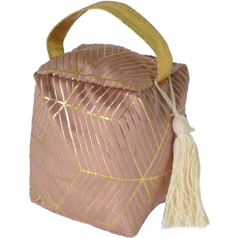 foto del prodotto vacchetti fermaporta tessuto borsa rosa cm12x10h15 18