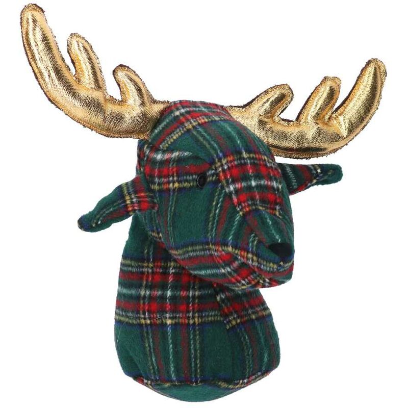 foto del prodotto vacchetti green reindeer fabric doorstop cm25x21h34