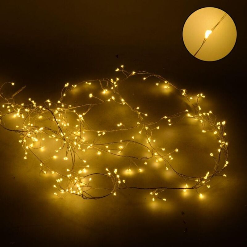 foto del prodotto vacchetti - luce filo 160 micro led bianco caldo alimentazione fissa uso esterno cm1x1x200