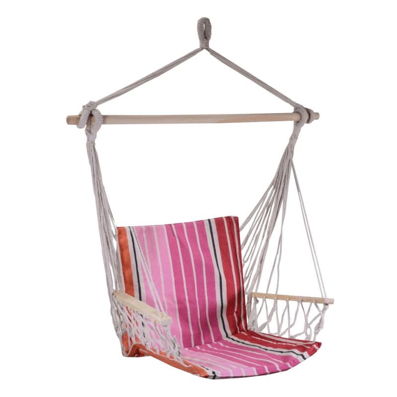 foto del prodotto vacchetti multicolor striped fabric rocking chair cm 50h x 100 cm