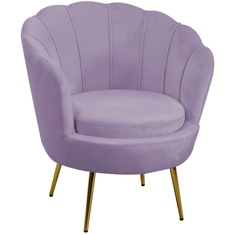 foto del prodotto vacchetti poltrona velluto tulipan viola cm 73x72h77