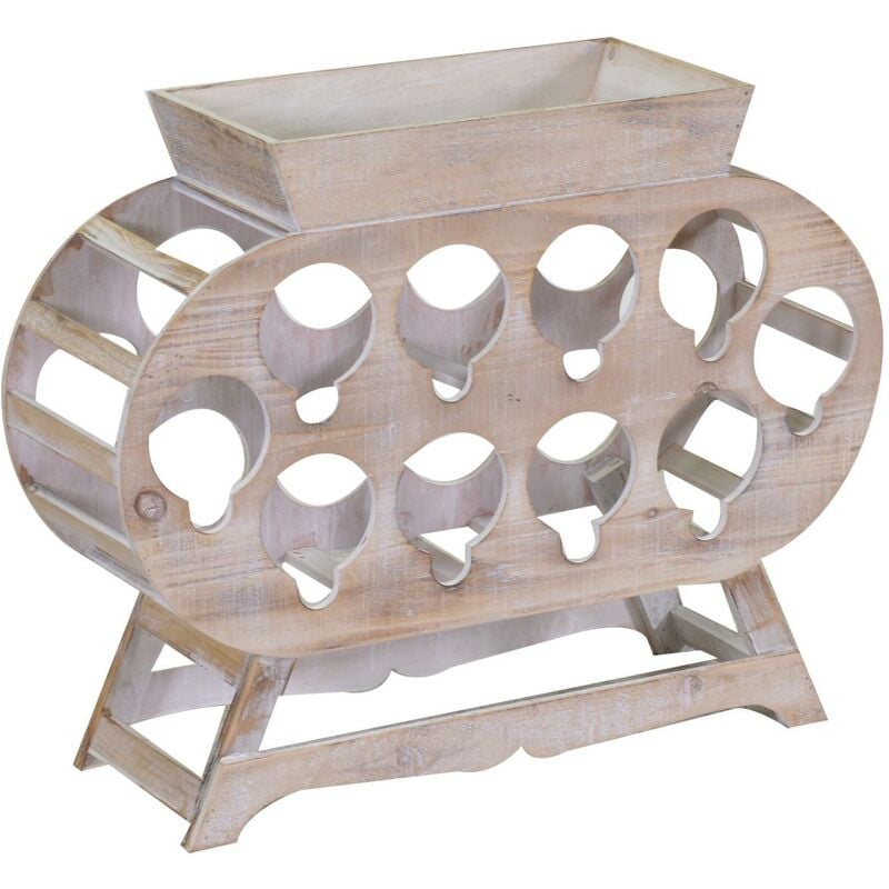 foto del prodotto vacchetti - portabottiglie legno 10 posti cm59x19h48