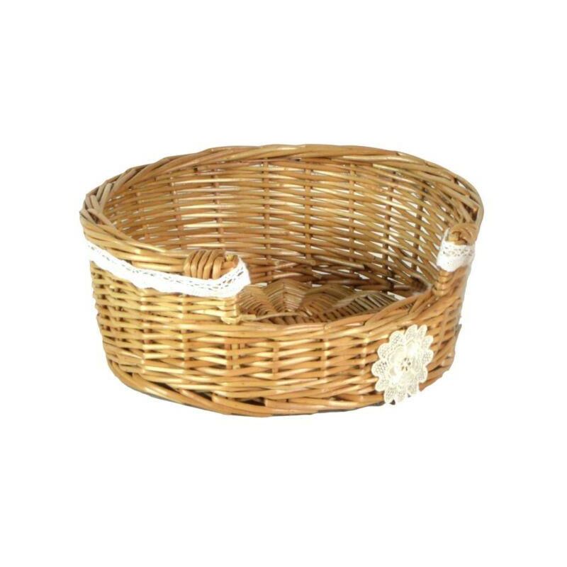 foto del prodotto vacchetti portapiatti lorraine c pizzo e fiore bianco cm25x25x10h6