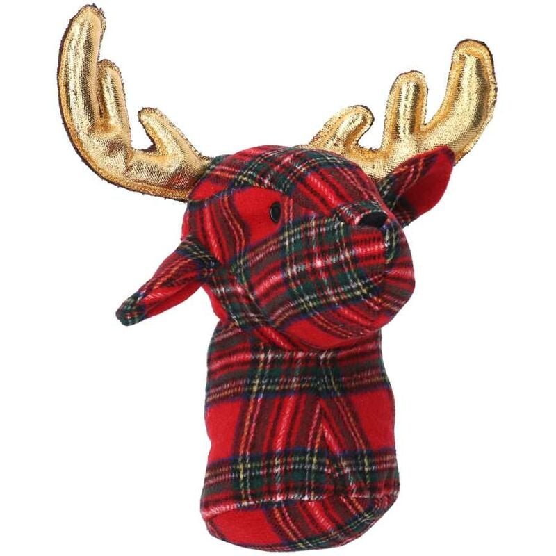 foto del prodotto vacchetti red reindeer fabric doorstop cm25x21h34