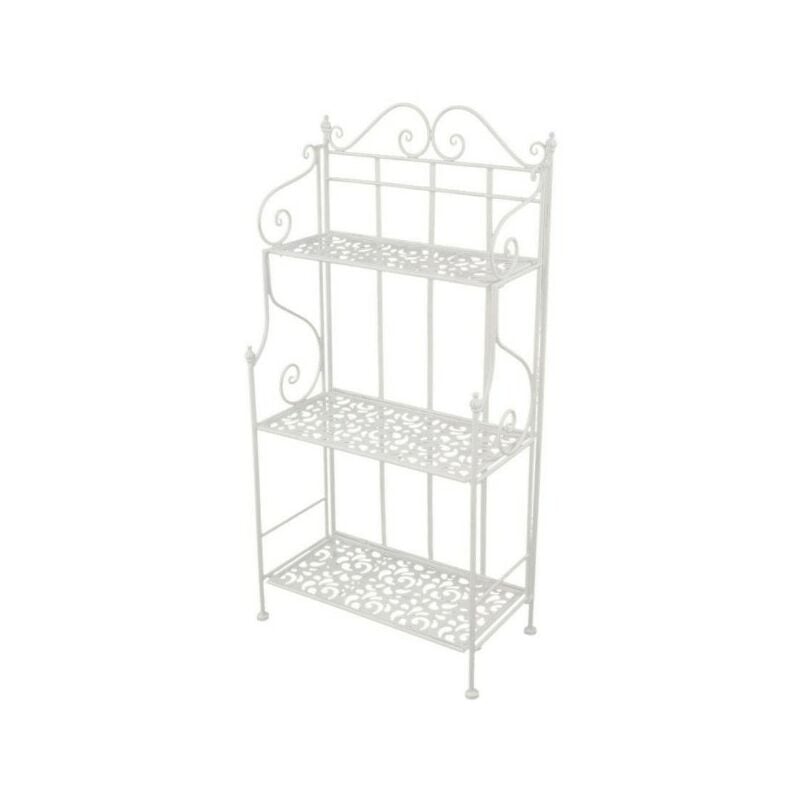 foto del prodotto vacchetti scaffale in metallo jessica bianco 3 piani h118 cm